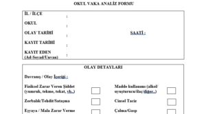 okul vaka analiz formu